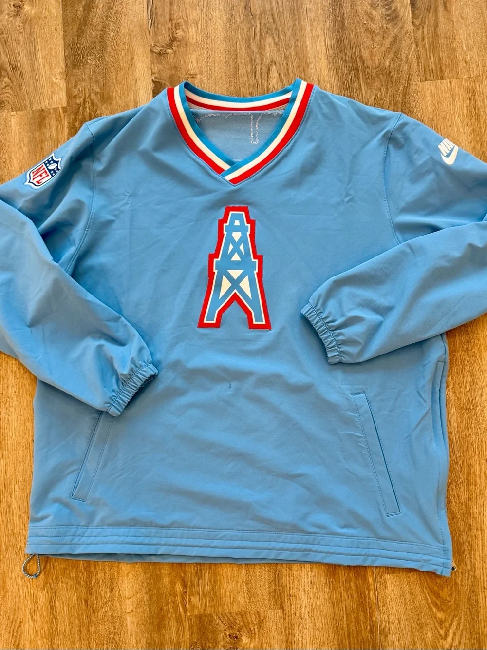 VTG 90s Men’s XL NFL Nike Houston Oilers Throwback Pullover Windbreaker Jacket
